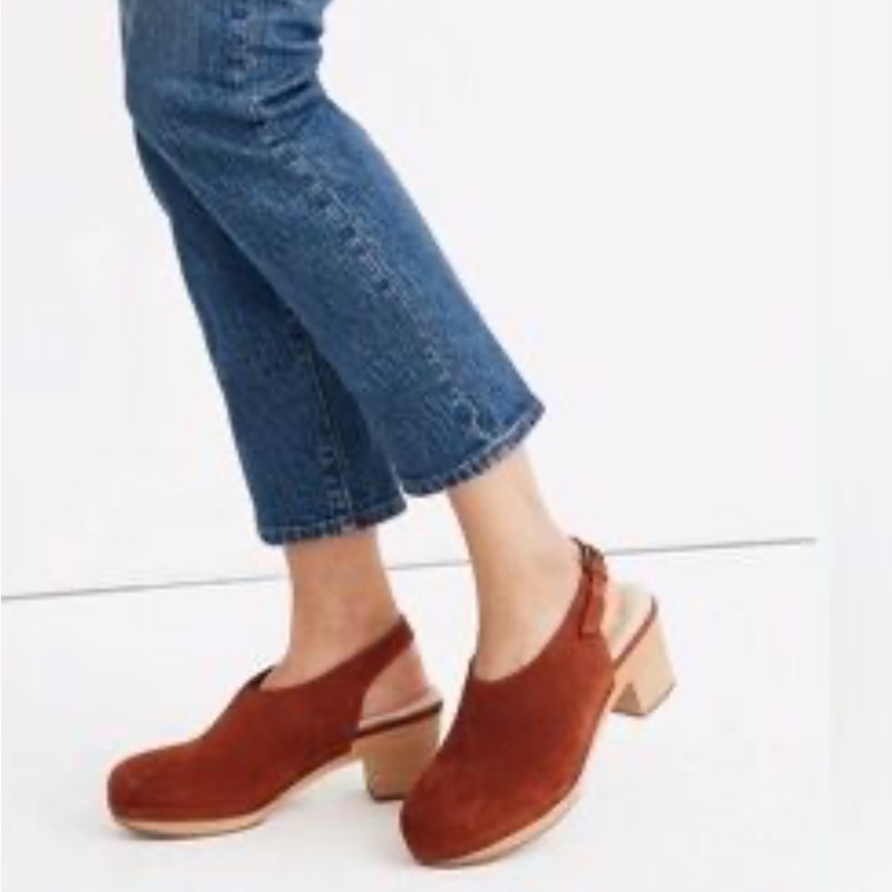 Madewell Suede Slingback Clogs